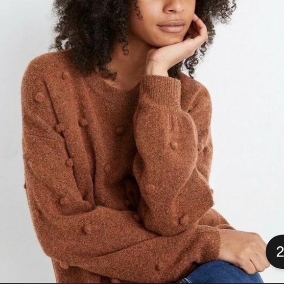 Madewell Sweaters - Madewell Brockton Bobble Pullover Wool Blend Sweater Small
